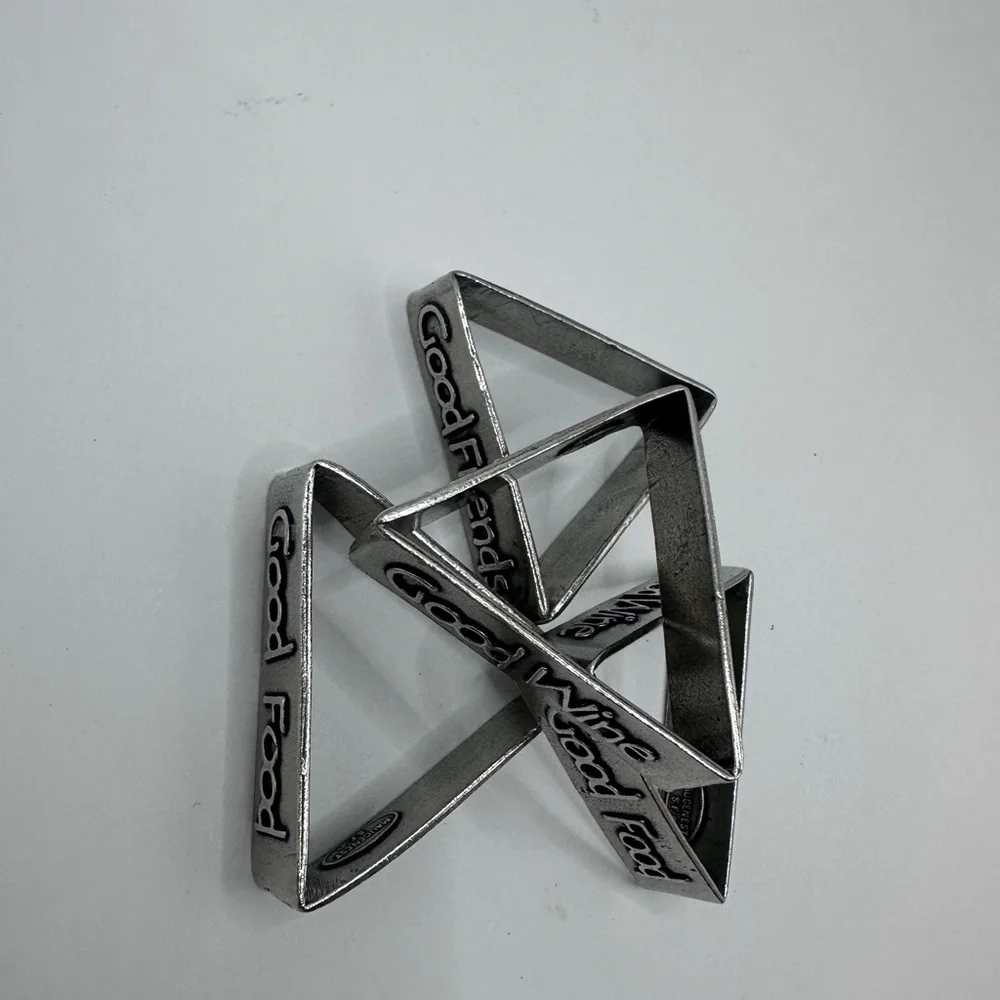 Maugenest SF Pewter Napkin Rings Set of 4 – Good Wine Food Friends